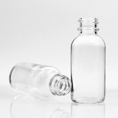 साफ़ शरीर 30 मिलीलीटर बोस्टन गोल कांच की बोतलें अनुकूलित सतह हैंडलिंग