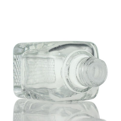 थोक 50 मिलीलीटर ड्रॉपर बोतल प्रसाधन सामग्री सीरम ड्रॉपर कांच की बोतल स्क्वायर ग्लास प्रसाधन सामग्री बोतलें S045