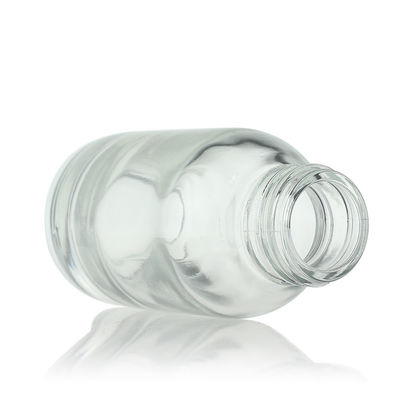 खाली साफ़ सीरम ड्रॉपर बोतलें गोल 50 मिलीलीटर फ्रॉस्टेड ग्लास सीरम बोतल