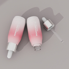 30ml Clear Pink Glass Serum Dropper Bottles Round Shape Screen Printing