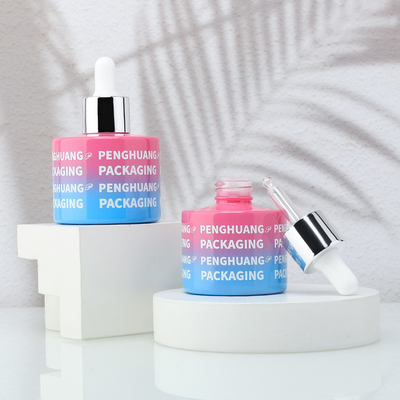ड्रिपर कैप के साथ फैंसी ग्लास तेल सीरम बोतलें 30ml 50ml