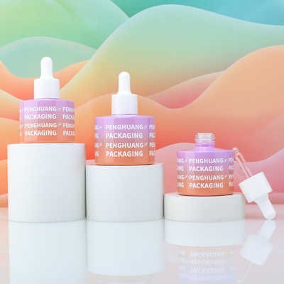 कस्टम ग्लास ड्रॉपर बोतल 30ML 50ML सिल्क स्क्रीन