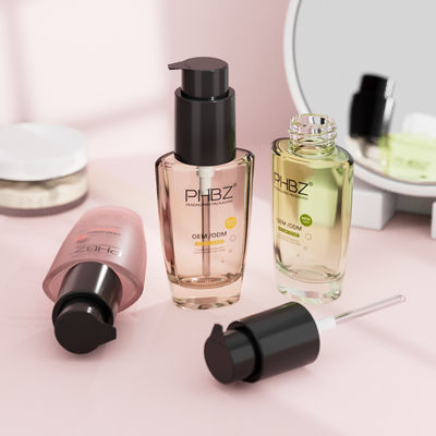 फाउंडेशन बोतलें थोक ग्लास लोशन बोतल शरीर लोशन के लिए बाल तेल सीरम तेल