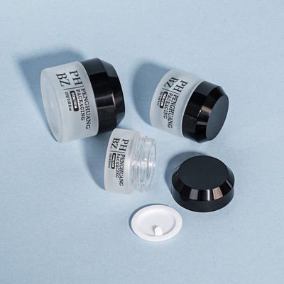 5-100 ग्राम ग्लास क्रीम जार पारदर्शी ढलान कंधे आँख क्रीम जार ढक्कन के साथ