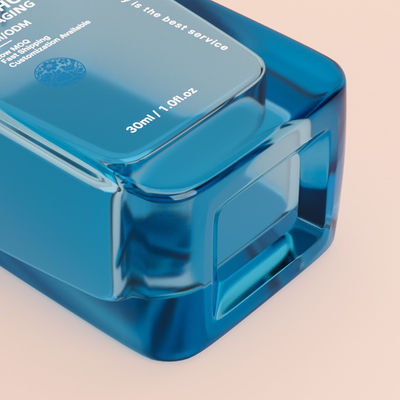 खाली थोक पंप बोतलें 30ML गोल गेंद टोपी वर्ग ग्लास तरल नींव बोतलें