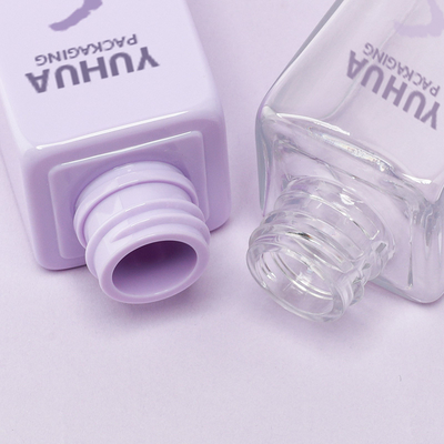 कस्टम लोगो प्लास्टिक स्क्वायर ड्रॉपर बोतल एसेंस ऑयल सीरम बोतल अनुकूलित लोगो स्किनकेयर के लिए