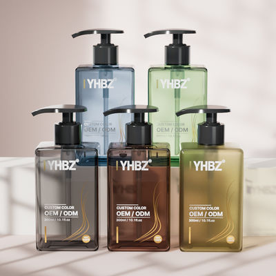 300ml Square PET Plastic Pump Bottle for Liquid Soap and Shampoo with Screw-on Cap