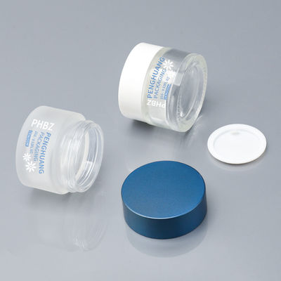 Custom Cream Glass Jars for Round Face Cream Eye Cream Lip Balm and Transparent Facial Mask