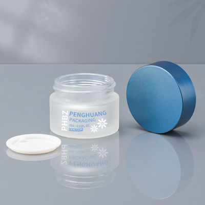 Custom Cream Glass Jars for Round Face Cream Eye Cream Lip Balm and Transparent Facial Mask