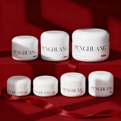 कस्टम क्रीम ग्लास जार लिप बाम के लिए सफेद/पारदर्शी/कस्टम में अनुकूलित लोगो और कस्टम रंग/प्रिंटिंग के साथ