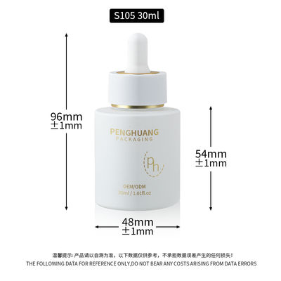 ग्राहक आवश्यकताओं के अनुसार अनुकूलित लोगो के साथ गोल ग्लास ड्रॉपर बोतल