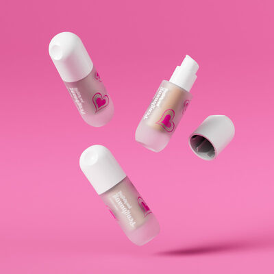 पंप कैप लिक्विड फाउंडेशन बोतलें 30ml अनुकूलित लोगो पेशेवर कॉस्मेटिक पैकेजिंग लिक्विड मेकअप उत्पादों के लिए