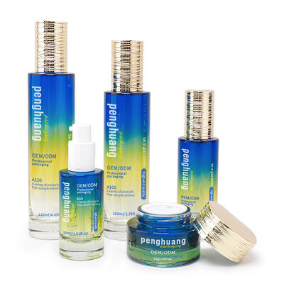 कोटेड कॉस्मेटिक पैकेजिंग सेट कस्टम गोल पैकेजिंग समाधान जो कॉस्मेटिक के लिए सुरुचिपूर्ण प्रस्तुति और सुरक्षा प्रदान करते हैं