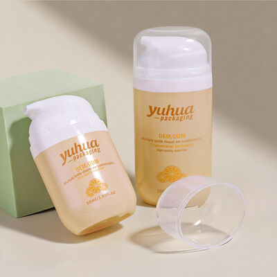 कॉस्मेटिक पैकेजिंग और तरल भंडारण के लिए बिना हवा वाले पंप और फ्रॉस्टेड सतह के साथ पीपी सामग्री से बना प्लास्टिक लोशन की बोतल