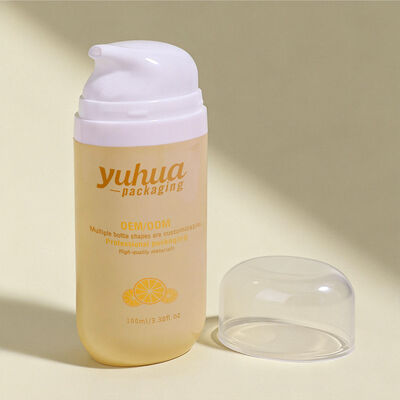 कॉस्मेटिक पैकेजिंग और तरल भंडारण के लिए बिना हवा वाले पंप और फ्रॉस्टेड सतह के साथ पीपी सामग्री से बना प्लास्टिक लोशन की बोतल