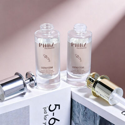 Silk Screen Printing Round Oil Serum Bottle Durable Leak Proof Packaging Container for Essential Oils and Cosmetics
