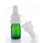 Cosmetic Liquid Small Green Glass Bottle 5ml Essential Oil Bottles With Dropper