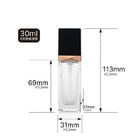 Custom  Cosmetic Packaging 30ml Square Clear Frosted Empty Foundation Glass Bottle F143-Foundation Bottle