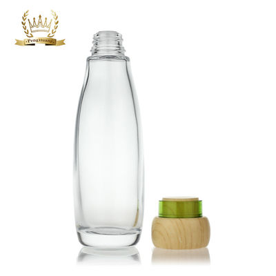त्वचा देखभाल उत्पादों के लिए बांस ढक्कन 20ml-120ml कॉस्मेटिक बोतल पैकेजिंग