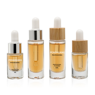 स्किनकेयर पैकेजिंग के लिए 5ml 10ml 15ml 30ml ग्लास सीरम कांच की बोतल फेस केयर ग्लास ऑयल ड्रॉपर