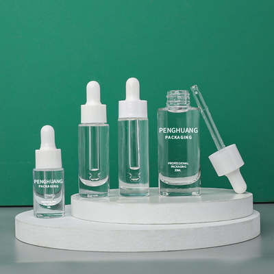 5ml 10ml 30ml ग्लास सीरम बोतल कॉस्मेटिक पैकेजिंग ग्लास ड्रॉपर बोतलें