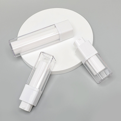 Transparent Airless Plastic Packaging Bottles 15ml 30ml 50ml