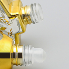 Beauty Packaging Mini Glass Roll On Bottles 12ml For Perfume Packaging Golden Glittering