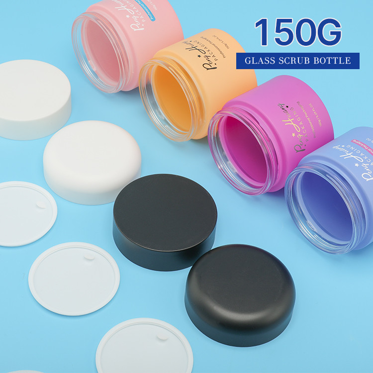 Recycled Glass Cosmetic Jar 150g Scrub Peeling Salicylic Acid Nutritious Skincare Packaging