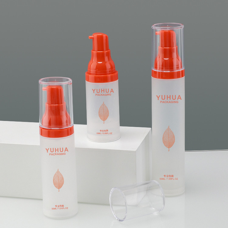 15ml 30ml 50ml Clear Airless Pump Bottles Cosmetic Plastic Packaging