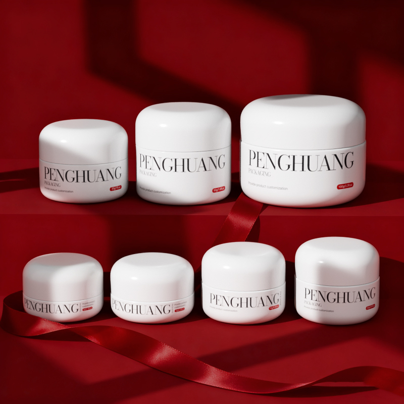 कस्टम क्रीम ग्लास जार लिप बाम के लिए सफेद/पारदर्शी/कस्टम में अनुकूलित लोगो और कस्टम रंग/प्रिंटिंग के साथ
