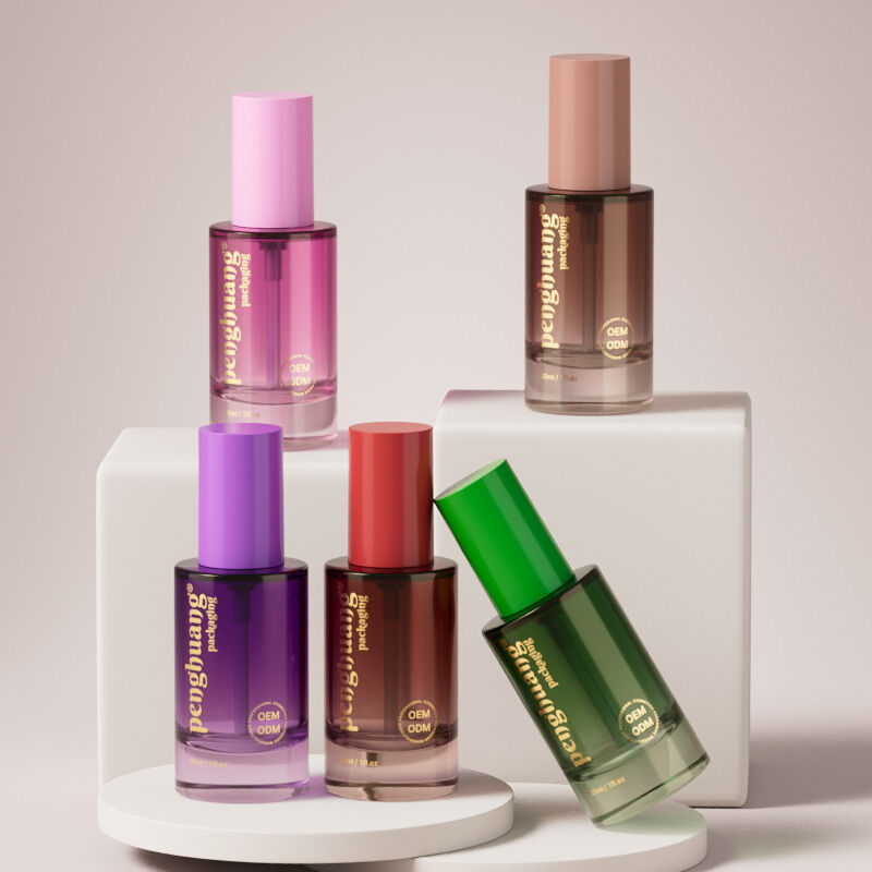 गोल ग्लास स्किनकेयर पैकेजिंग समाधान जो स्किनकेयर फॉर्मूलेशन की एक विस्तृत श्रृंखला के लिए बहुमुखी प्रतिभा और प्रस्तुति प्रदान करते हैं