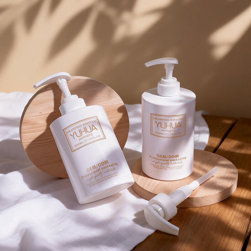व्यक्तिगत देखभाल सौंदर्य और स्वास्थ्य उत्पाद पैकेजिंग के लिए लोशन प्लास्टिक पैकेजिंग बोतलें गोल प्रकार के अनुकूलित लोगो कंटेनर