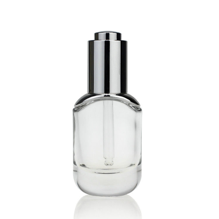 Private Label Design Serum Essential Oil Round Glass Dropper Bottle With Childproof Cap Pop Used Cosmetic Packaging S055