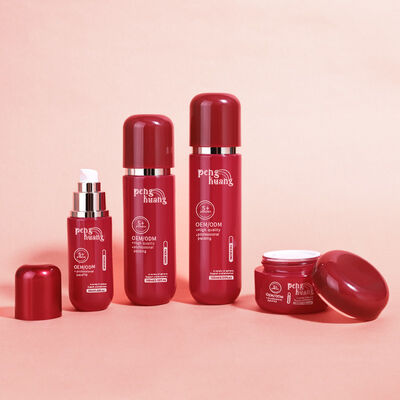 कॉस्मेटिक उत्पादों के लिए लक्जरी ग्लास पैकेजिंग बोतलें