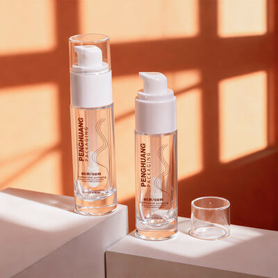 तरल नींव बोतलें ग्लास कॉस्मेटिक पैकेजिंग सेट 30 मिलीलीटर क्षमता अनुकूलन मुद्रण और टिकाऊ लीक सबूत डिजाइन के साथ