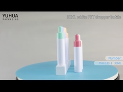 स्वनिर्धारित लोगो 30 मिलीलीटर प्लास्टिक ड्रॉपर कॉस्मेटिक बोतल बाल तेल की बोतल