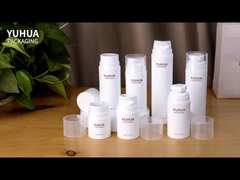 कॉस्मेटिक पैकेजिंग के लिए अनुकूलित लोगो सिलेंडर पीपी वैक्यूम पंप बोतल