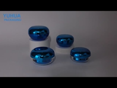 नीले या कस्टम रंग का प्लास्टिक क्रीम जार शरीर का मक्खन आँख क्रीम या चेहरा क्रीम के लिए