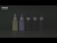 आवश्यक तेलों और त्वचा की देखभाल के लिए लोगो प्रिंटिंग 50ml PET सीरम ड्रॉपर बोतलें